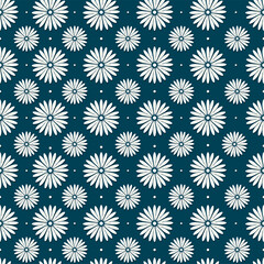 Seamless beautiful flower background. Chamomile seamless pattern.