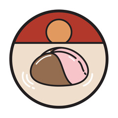 Obraz premium Swimming in the sunset