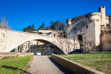 Famous Avignon Bridge also called Pont Saint-Benezet at Avignon France