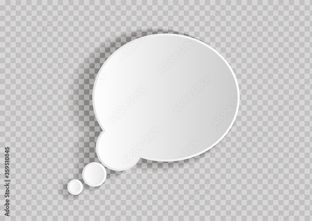 Poster abstract vector background of paper speech bubble for your own design