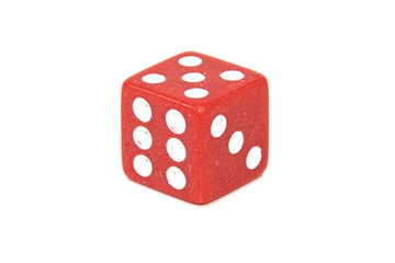 one red die is isolated