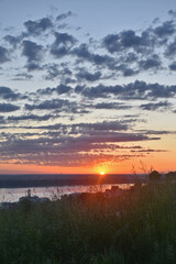 Sunrise over the Volga and Nizhny Novgorod