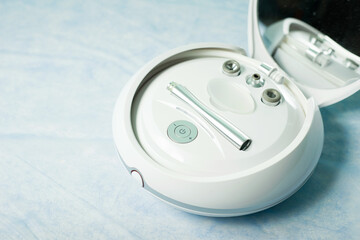 Close up photo of pore cleaner device, healthy style.