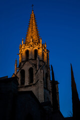 Fototapeta na wymiar Basilica of Saint Peter at sunset in Avignon France
