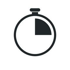 Stopwatch Icon Sport Speed Measurement Countdown Timer Black And White Illustration Vector