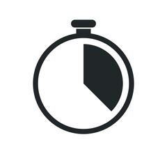 Stopwatch Icon Sport Speed Measurement Countdown Timer Black And White Illustration Vector