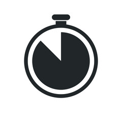 Stopwatch Icon Sport Speed Measurement Countdown Timer Black And White Illustration Vector