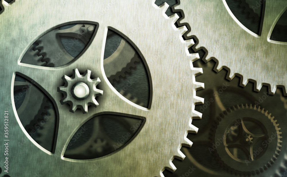 Poster system administrator control, gear configuration settings tools concept.