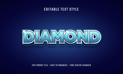 Editable text effects diamonds style,