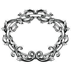 Classical baroque vector of vintage element for design. Decorative design element filigree calligraphy vector. You can use for wedding decoration of greeting card and laser cutting.