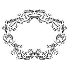 Classical baroque vector of vintage element for design. Decorative design element filigree calligraphy vector. You can use for wedding decoration of greeting card and laser cutting.