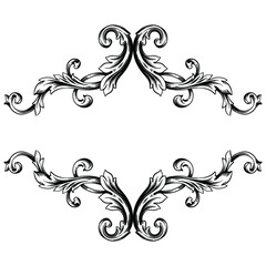 Classical baroque vector of vintage element for design. Decorative design element filigree calligraphy vector. You can use for wedding decoration of greeting card and laser cutting.