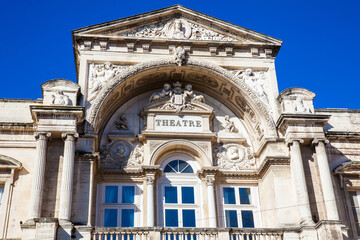 Fototapeta na wymiar Opera Grand Avignon Theatre at Place de l'Horloge in Avignon France