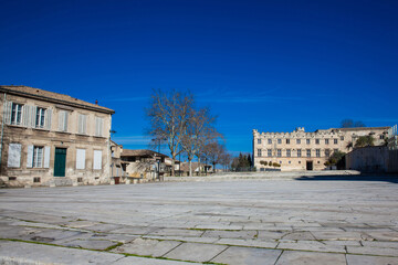 Square Below the Palace of the Popes at the beautiful city of Avignon
