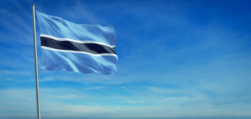 The National flag of Botswana
