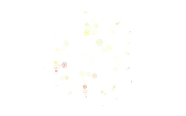 Light Orange vector background with bubbles.