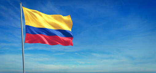 Fototapeta na wymiar The National flag of Colombia