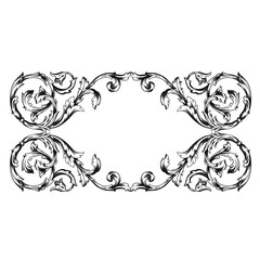 Classical baroque vector of vintage element for design. Decorative design element filigree calligraphy vector. You can use for wedding decoration of greeting card and laser cutting.