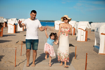 Family on the beach
