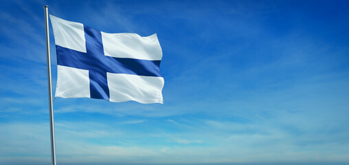 The National flag of Finland