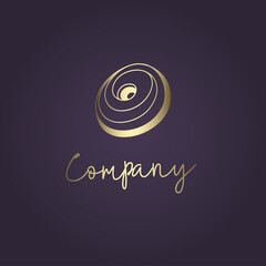 Spiral elegant logo. Yoga studio, spiritual, fashion concept 