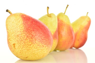 pear on white background.