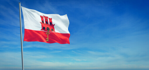 The National flag of Gibraltar