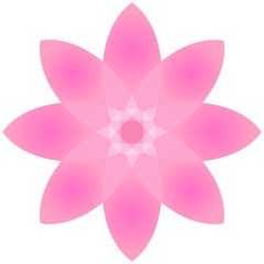 Mandala Pink 3D Flower Shape Circle Art Illustration Vector
