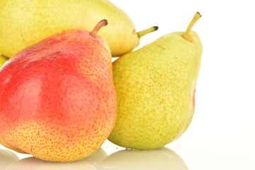 pear on white background.
