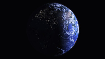 Fototapeta na wymiar Our planet from space. 3d image.