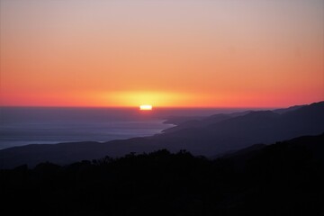 A Beautiful Sunset from the Santa Barbra Mountains