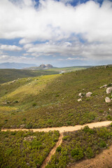 Cape Town, Western Cape / South Africa - 02/05/2020: Aerial photo of ships with Table Mountain in the background