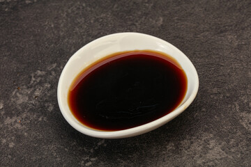 Asian soya sauce in the bowl