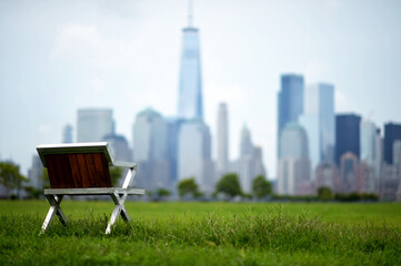 Park in New York city. Background. USA