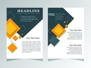 Yellow Abstract Brochure Design vector  Format.