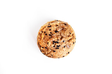 Nutrition concept -Healthy small quiche over white background. Healthy food, Diet, Detox, Clean Eating or Vegetarian concept.