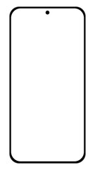 Smartphone front view, cell phone front view, device front view