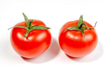 Fresh Red Tomatoes Isolated On White