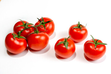 Fresh Red Tomatoes Isolated On White