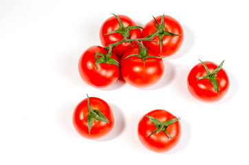 Fresh Red Tomatoes Isolated On White