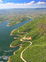 Durban, Kwa-Zulu Natal / South Africa - 10/15/2018: Aerial photo of Inanda Dam