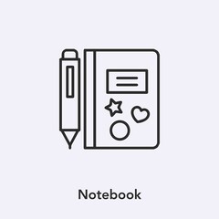 notebook icon vector sign symbol