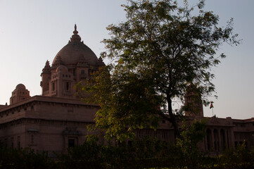 Fototapeta na wymiar Umaid Bhawan Palace, located in Jodhpur in Rajasthan, India