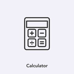 calculator icon vector sign symbol