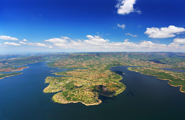 Inanda, Kwa-Zulu Natal / South Africa - 10/15/2018: Aerial photo of Inanda Dam
