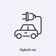 hybrid car icon vector sign symbol