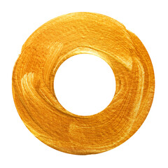 Acrylic stain gold circle metallic shiny paint brush stroke brush element MOCKUP
