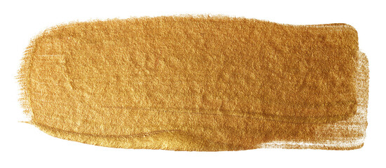 Acrylic stain golden metallic shiny paint brush stroke MOCKUP element