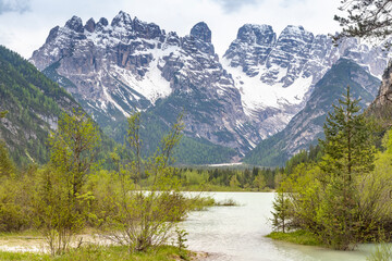 Alpine landscape in  Dolomites, Italy
