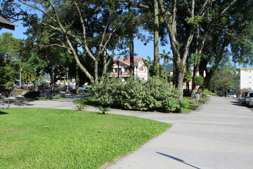 Praça central. Cidade de Feliz/RS